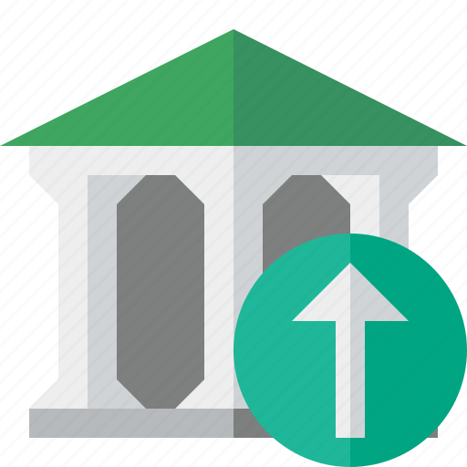 Bank, banking, building, business, finance, money, upload icon - Download on Iconfinder