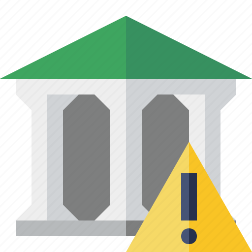 Bank, banking, building, business, finance, money, warning icon - Download on Iconfinder