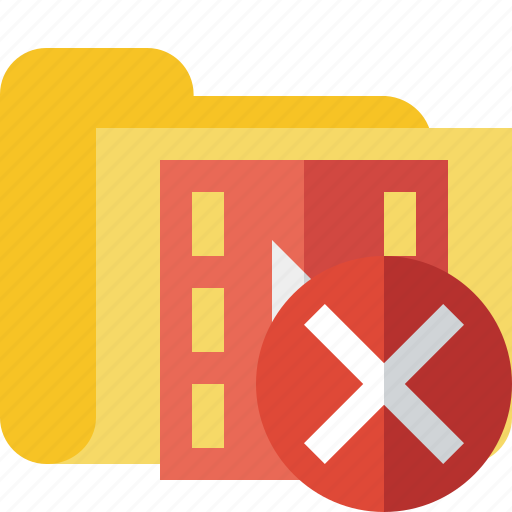 Cancel, film, folder, media, movie, video icon - Download on Iconfinder