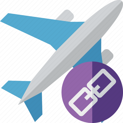 Airplane, flight, link, plane, transport, travel icon - Download on Iconfinder