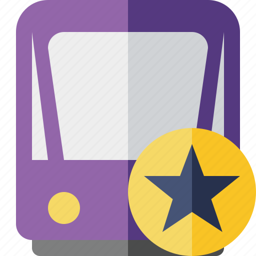 Public, star, train, tram, tramway, transport icon - Download on Iconfinder