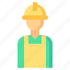 construction, worker, engineer, avatar 