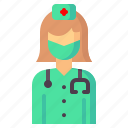 nurse, female, medical, assistant, avatar