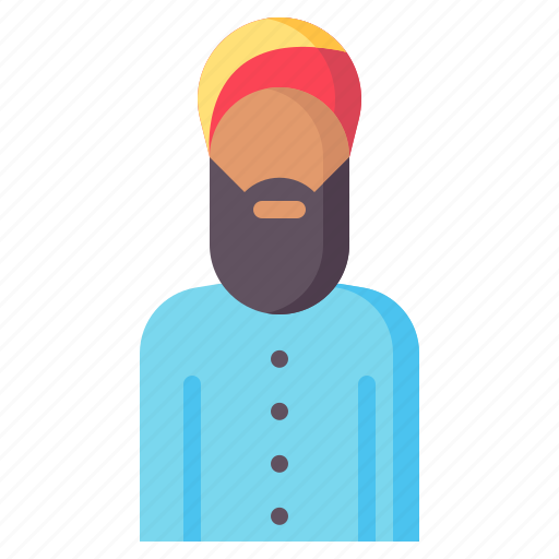 Sikhman, indian, man, avatar icon - Download on Iconfinder