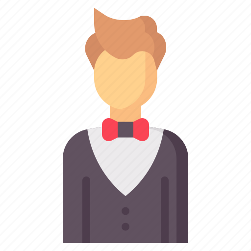 Waitperson, waiter, hotel, attendant, avatar icon - Download on Iconfinder
