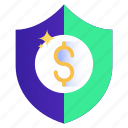 shield, security, money, bank