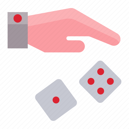Casino, dice, gambling, hand, play icon - Download on Iconfinder