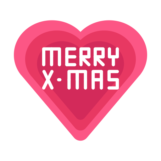 Christmas, heart, love, merry, message icon - Free download