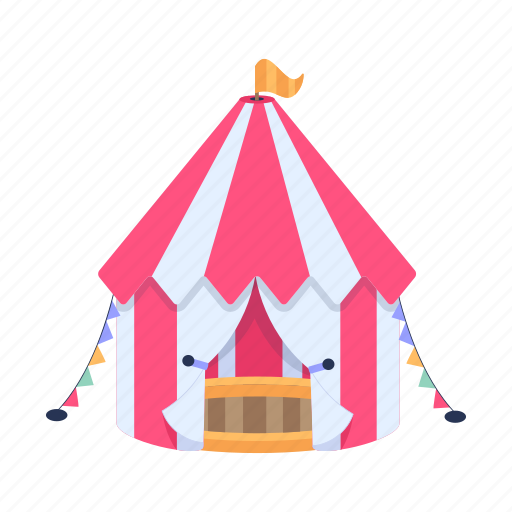 Carnival tent, circus tent, big top, circus canopy, circus marquee icon - Download on Iconfinder