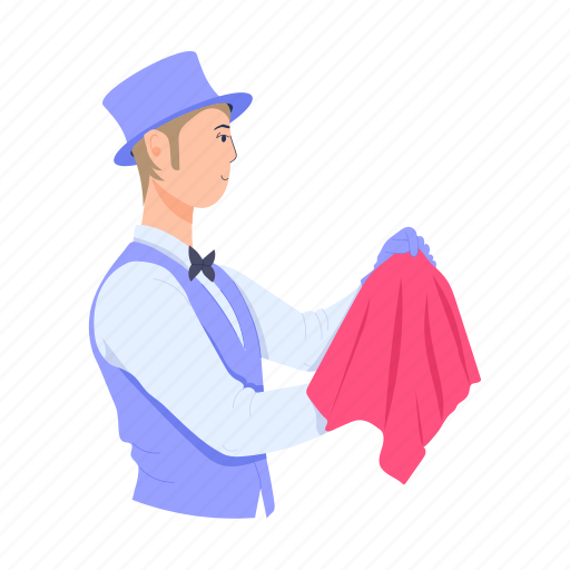 Fabric magic, magician trick, circus magician, circus trick, circus character icon - Download on Iconfinder