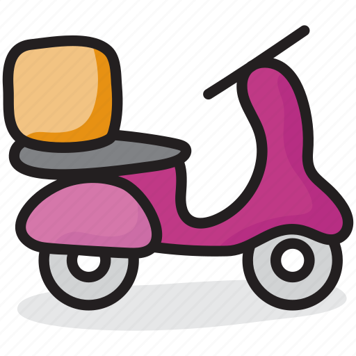 Bike delivery, cargo, logistic delivery, scooter delivery, shipment icon - Download on Iconfinder