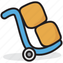 cart, handcart, luggage cart, luggage trolley, pushcart