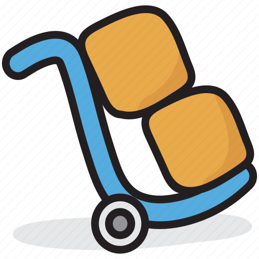Cart, handcart, luggage cart, luggage trolley, pushcart icon - Download on Iconfinder