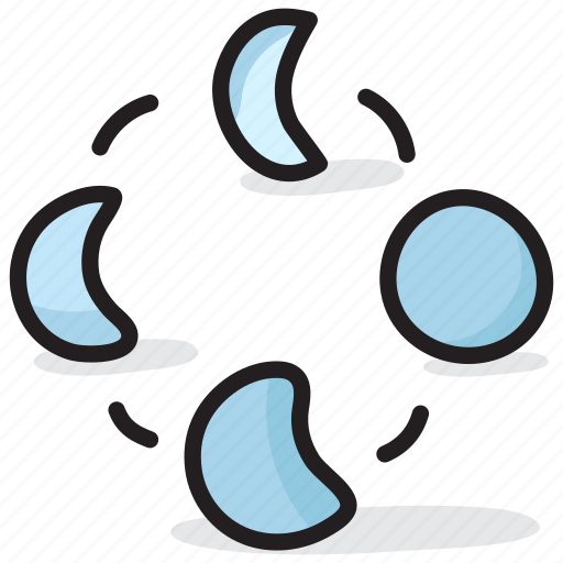Crescent, full moon, half moon, lunar phases, moon phases icon - Download on Iconfinder