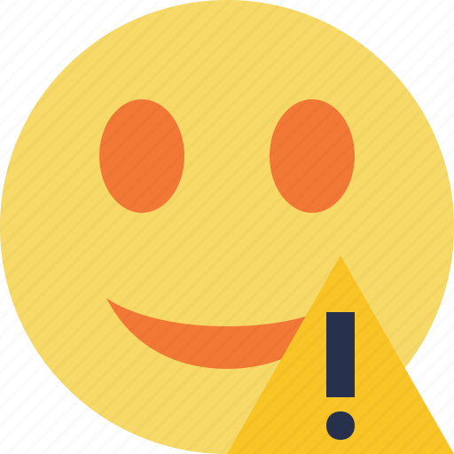 Smile, warning, emoticon, emotion, face icon - Download on Iconfinder