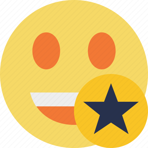Laugh, smile, star, emoticon, emotion, face icon - Download on Iconfinder
