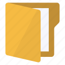 document, folder, open, vertical