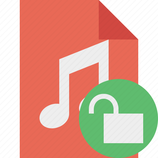 Audio, document, file, music, unlock icon - Download on Iconfinder