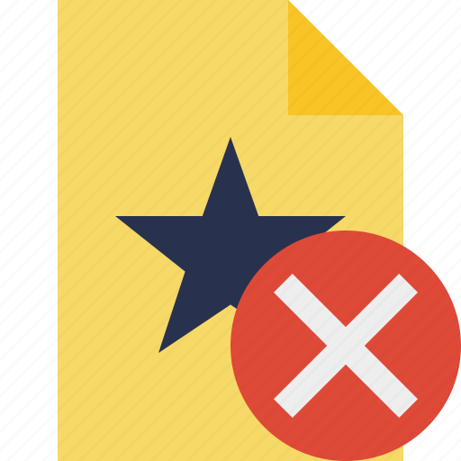 Cancel, document, favorite, file, star icon - Download on Iconfinder