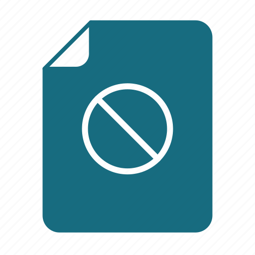 Blocked, doc icon - Download on Iconfinder on Iconfinder