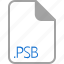 extension, file, filetype, format, psb 