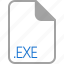 exe, extension, file, filetype, format 