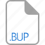 bup, extension, file, filetype, format 