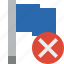 blue, cancel, flag, location, marker, pin, point 