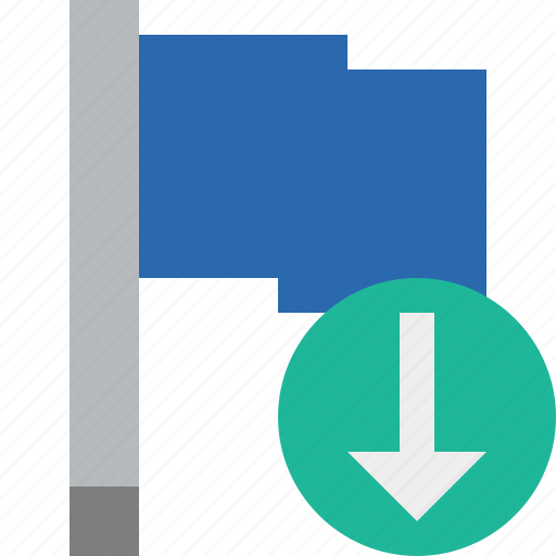 Blue, download, flag, location, marker, pin, point icon - Download on Iconfinder