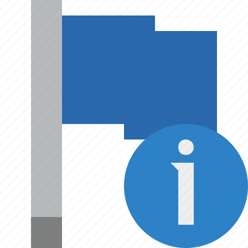 Blue, flag, information, location, marker, pin, point icon - Download on Iconfinder