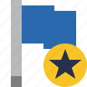 blue, flag, location, marker, pin, point, star
