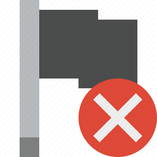 Cancel, dark, flag, location, marker, pin, point icon - Download on Iconfinder