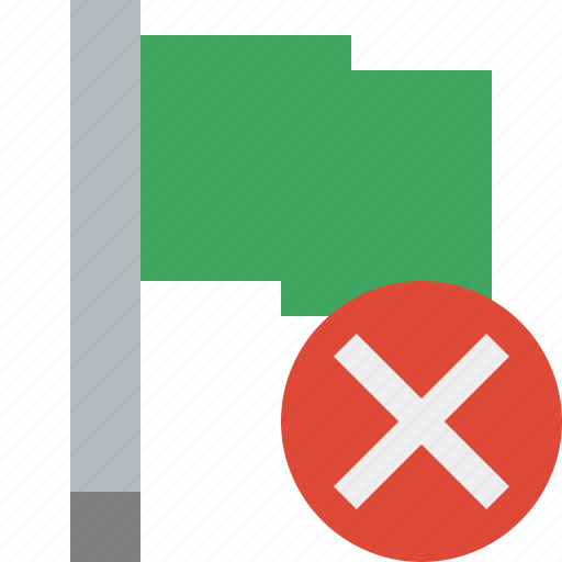 Cancel, flag, green, location, marker, pin, point icon - Download on Iconfinder