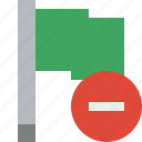 flag, green, location, marker, pin, point, stop