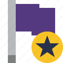 flag, location, marker, pin, point, purple, star