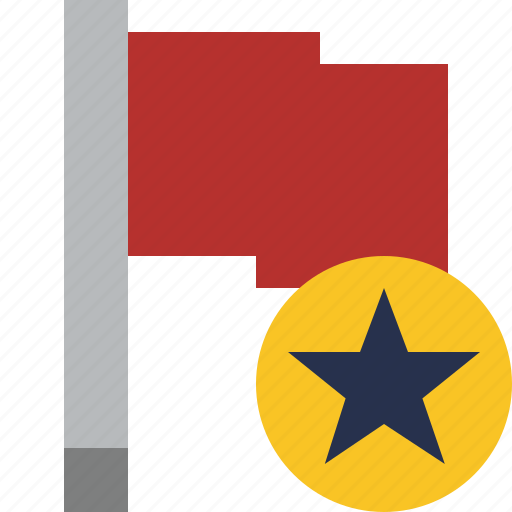 Flag, location, marker, pin, point, red, star icon - Download on Iconfinder