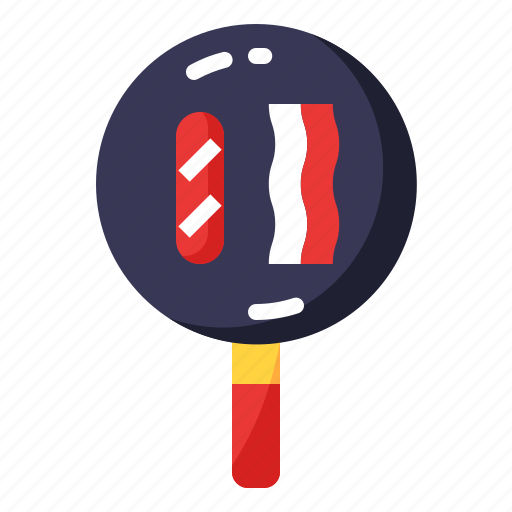 Becon, cooking, hobby, pan, sausage icon - Download on Iconfinder