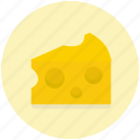 cheese, dairy, food, piece, product, slice