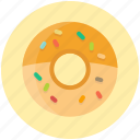 doughnut, bakery, dessert, donut, sprinkles, sweet