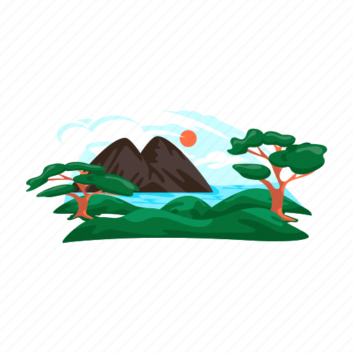 Lake view, hill station, mountains landscape, mountains background, lake landscape icon - Download on Iconfinder