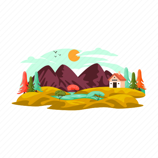 Hill station, mountain background, hills landscape, mountain landscape, lake landscape icon - Download on Iconfinder
