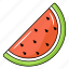 fruit, watermelon slice, healthy food, watermelon, organic diet 