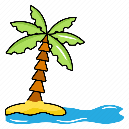 Coconut tree, palm tree, island, arecaceae, beach tree icon - Download on Iconfinder