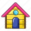 wood house, home, log house, log cabin, lodge 