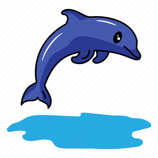 Sea creature, dolphin, fish, mammal, delphinus icon - Download on Iconfinder