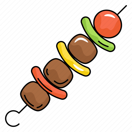 Grilled food, skewer, barbecue, appetizer, bbq stick icon - Download on Iconfinder