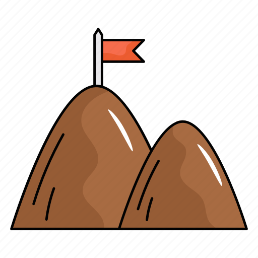 Mountains, milestone, peaks, hills, mission icon - Download on Iconfinder