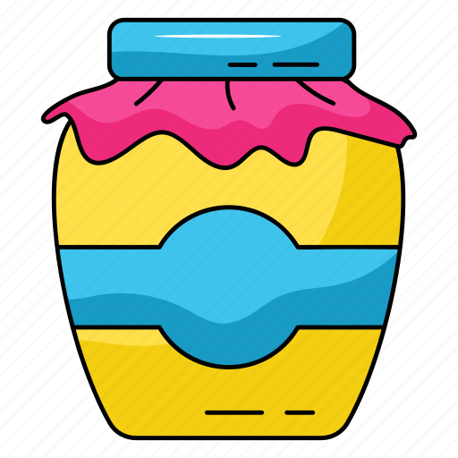 Preserved food, honey jar, honey pot, honey bottle, jam jar icon - Download on Iconfinder