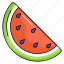 fruit, watermelon, watermelon slice, healthy food, organic diet 