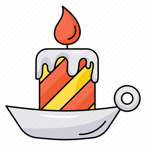 Christmas candle, candle, candlelight, wax light, burning candle icon - Download on Iconfinder